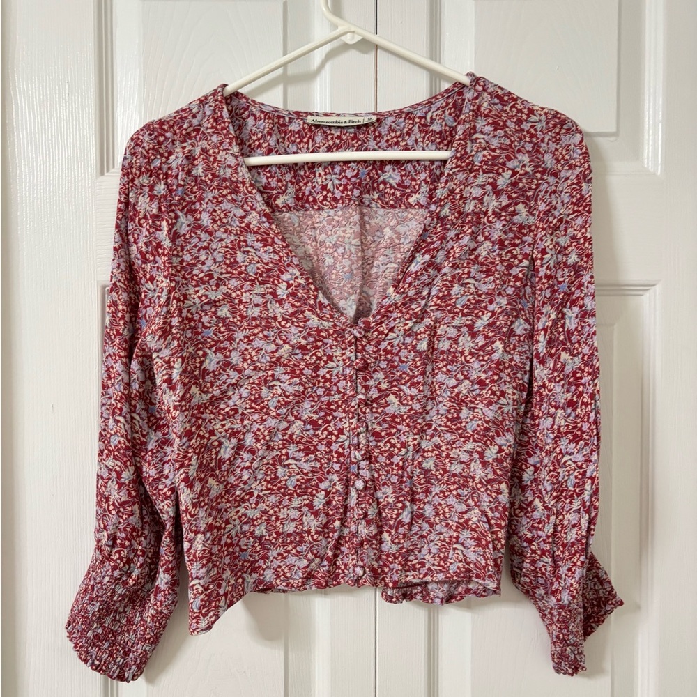 Abercrombie V-Neck Women's Floral Top
